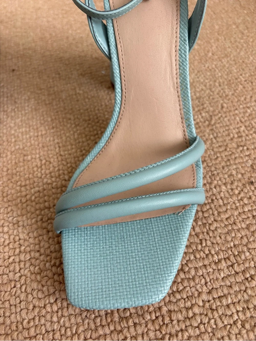 NEW Sam Edelman Light Blue Strappy Block Heel Sandals, Size 9